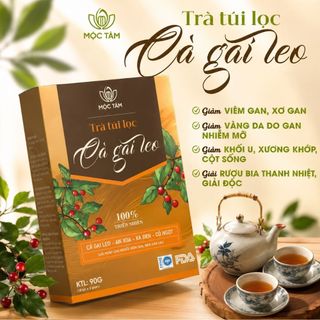 Trà Cà Gai Leo Túi Lọc Mộc Tâm - Hỗ Trợ Mát Gan, Thanh Lọc Cơ Thể (hộp 30 túi lọc)