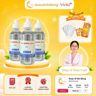 [CHÍNH HÃNG] Cồn 70 độ VP 60ml xanh và trắng