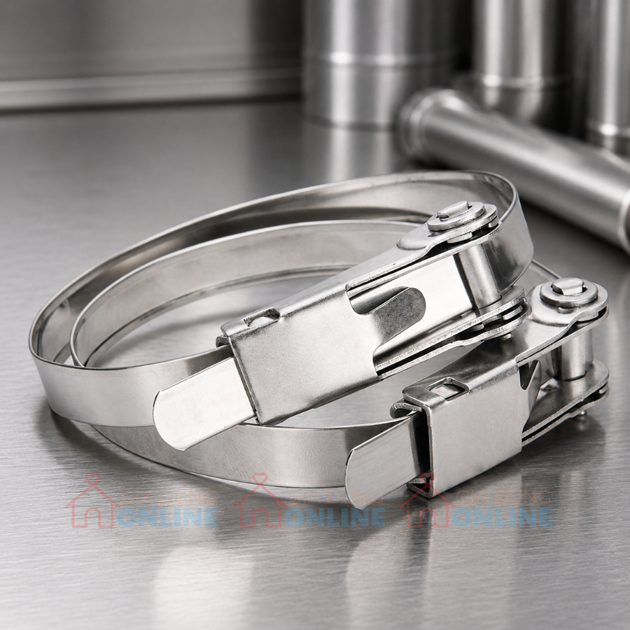 Dây rút inox 304 có tăng đơ chằng siết tự khóa cho đường ống, chậu cây, treo hộp điện ngoài trời... chống tháo mở