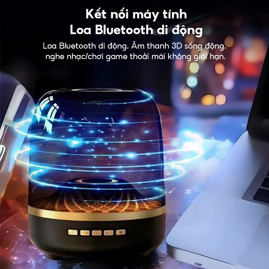 Loa Bluetooth-Loa Vi Tính-Loa Nghe Nhạc • Bass Mạnh • Âm Thanh Vòm 12D • Led RGB • BH 12 Tháng