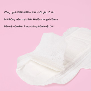 Băng vệ sinh BUDDYROSY Morning Shine Pad 25cm ban ngày - Siêu mỏng 2mm - Thấm hút x10 - Có Cánh