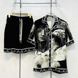 quần áo nam lụa cao cấp PLN fashion, đồ bộ nam mặc nhóm bộ quần áo in hoạ tiết nam quan ao hawaii