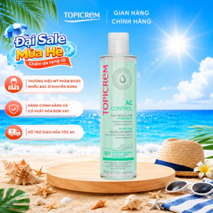 Nước tẩy trang cho da dầu mụn giúp sạch da giảm mụn TOPICREM AC PURIFYING MICELLAR WATER 200ml