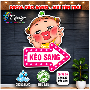 Decal Kéo Sang Chi - Hình Dán Mũi Tên Hồng Dễ Thương, Sticker Dán Cửa Kính & Gỗ Tiện Lợi, Giao Hàng Miễn Phí!