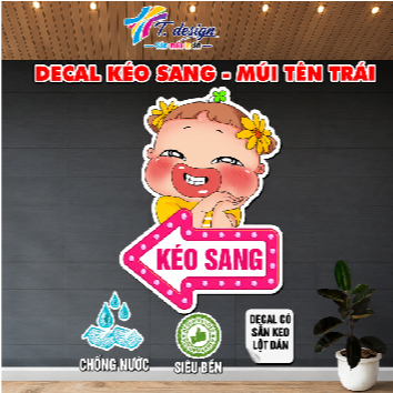 Decal Kéo Sang Chi - Hình Dán Mũi Tên Hồng Dễ Thương, Sticker Dán Cửa Kính & Gỗ Tiện Lợi, Giao Hàng Miễn Phí!