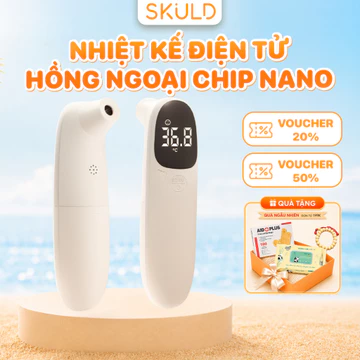 Nhiệt kế điện tử hồng ngoại SKULD đo trán cho bé dùng để đo nhiệt độ cơ thể đa năng tặng kèm pin - BH 6 THÁNG