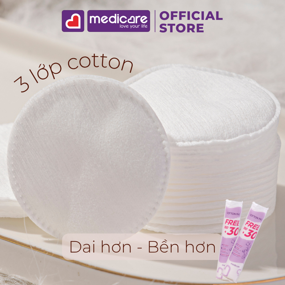 Bông tẩy trang MEDiCARE 130 miếng/gói