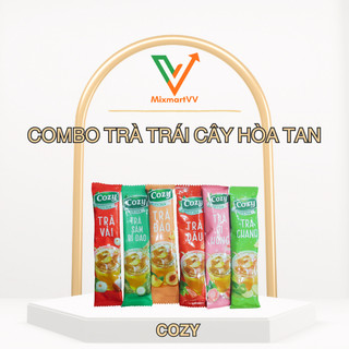 Combo 6 vị trà trái cây hòa tan Cozy - Nguyên liệu pha trà trái cây