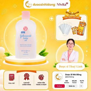 [CHÍNH HÃNG] Dầu Massage Johnson's Baby Dưỡng Ẩm Cho Bé Chai 50ml