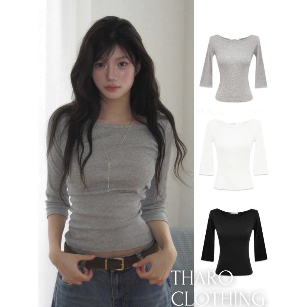 [Peinn] Áo Thun Nữ Cổ Thuyền Tay Lỡ Dáng Loe - Tharo Clothing [AO00326]