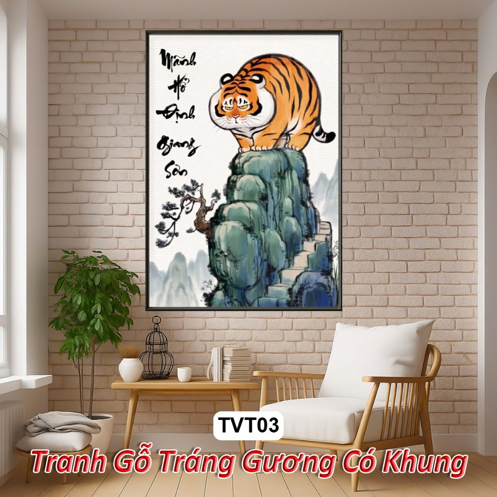 Tranh Tráng Gương VÔ TRI HÀI HƯỚC TỔNG HỢP Khung Composite Decor Treo Tường, Trang Trí, Nhiều Kích Thước