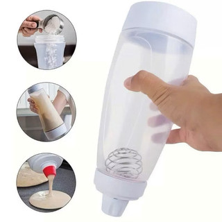 Bình đựng 1000ml dùng đựng kem muối, chất liệu nhựa PP dẻo ATVSTP, chai bóp dễ dàng, bóng trộn lò xo inox không rỉ