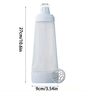 Bình đựng 1000ml dùng đựng kem muối, chất liệu nhựa PP dẻo ATVSTP, chai bóp dễ dàng, bóng trộn lò xo inox không rỉ