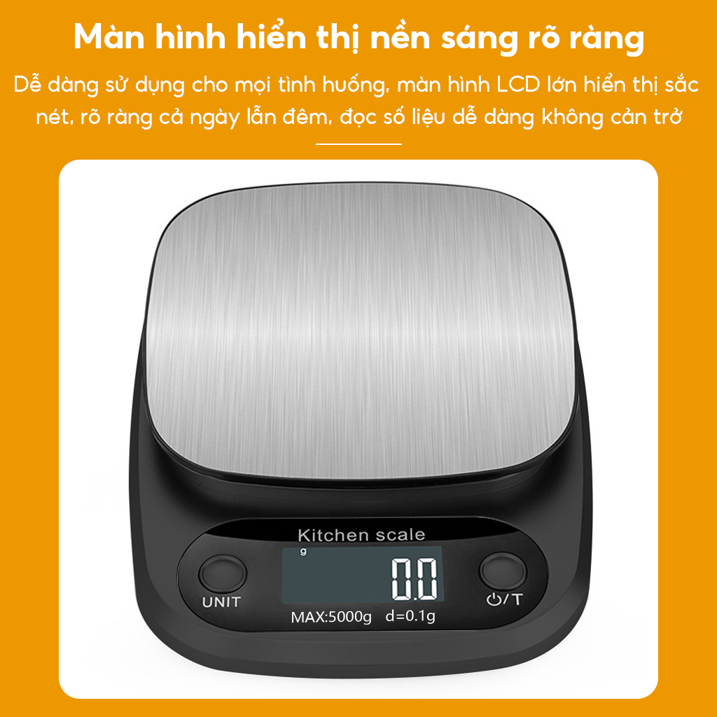 Cân tiểu ly mini điện tử nhà bếp mini định lượng 0.1-5kg 1g - 10kg độ chính xác cao