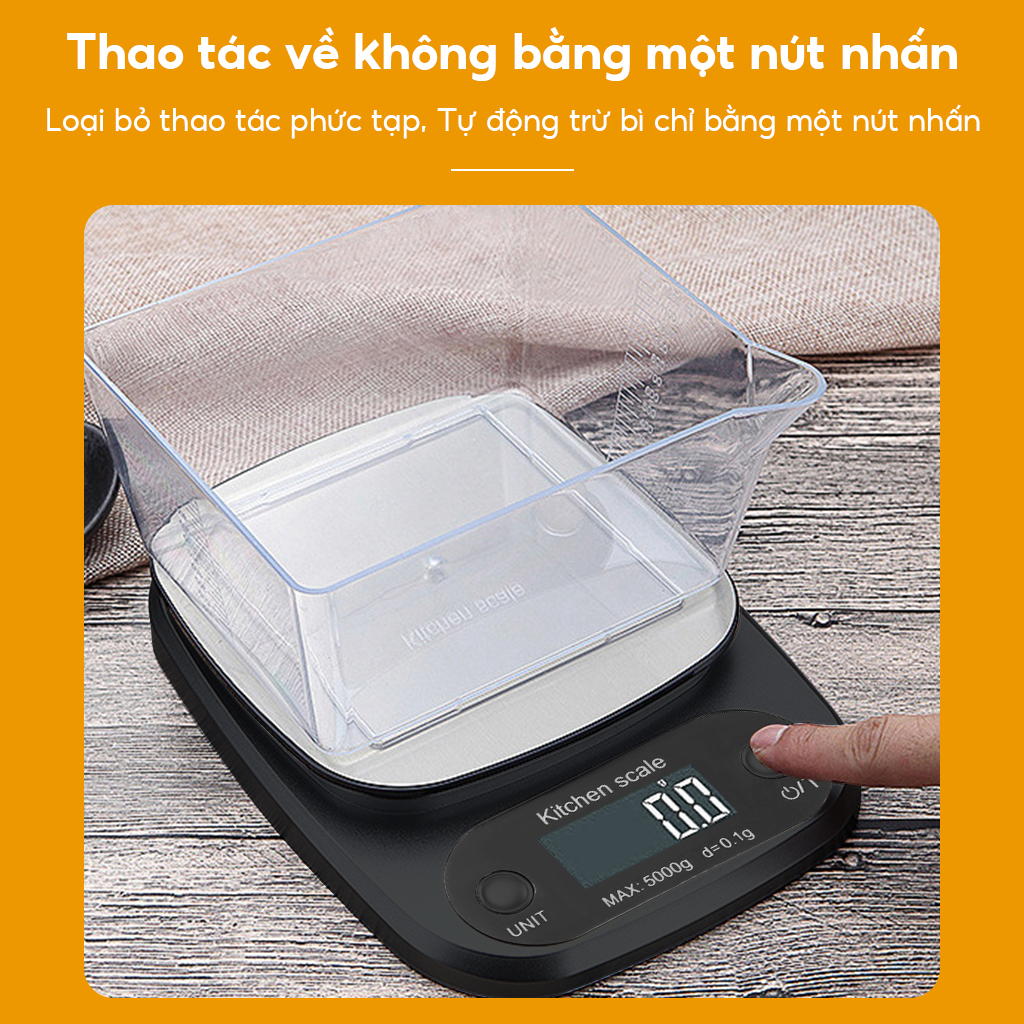 Cân tiểu ly mini điện tử nhà bếp mini định lượng 0.1-5kg 1g - 10kg độ chính xác cao