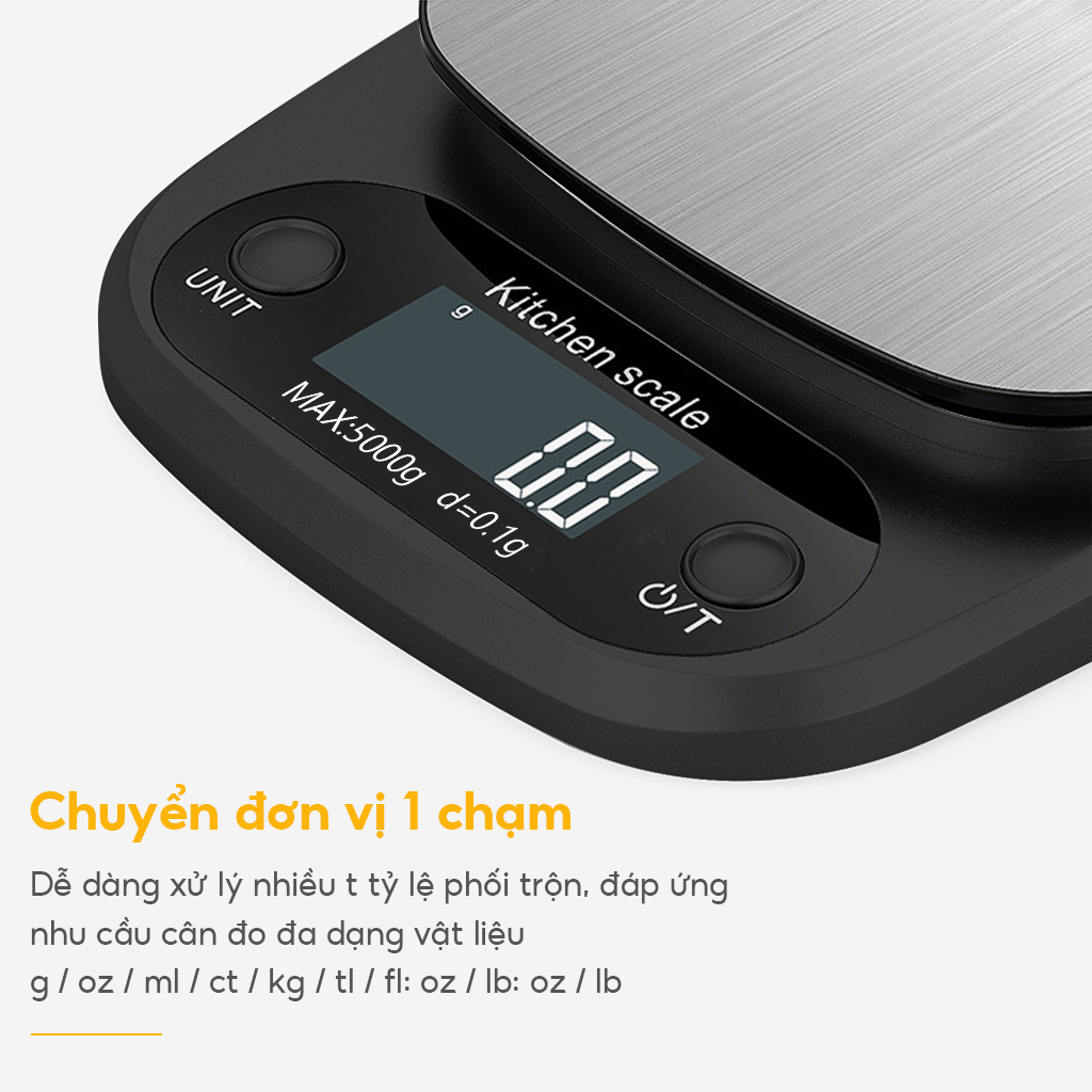Cân tiểu ly mini điện tử nhà bếp mini định lượng 0.1-5kg 1g - 10kg độ chính xác cao