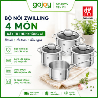 Bộ nồi ZWILLING 4 Món Đáy Từ Thép Không Gỉ -GOJOY VN Phân Phối Chính Hãng