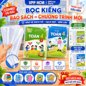 Bìa Bao Kiếng Bảo Vệ Tập Vở - Sách Bài Tập - Sách Giáo Khoa Chương Trình Mới