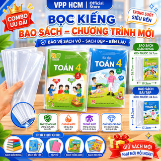 [Combo Ưu Đãi] Bìa Bao Kiếng Bảo Vệ Tập Vở - Sách Bài Tập - Sách Giáo Khoa Chương Trình Mới