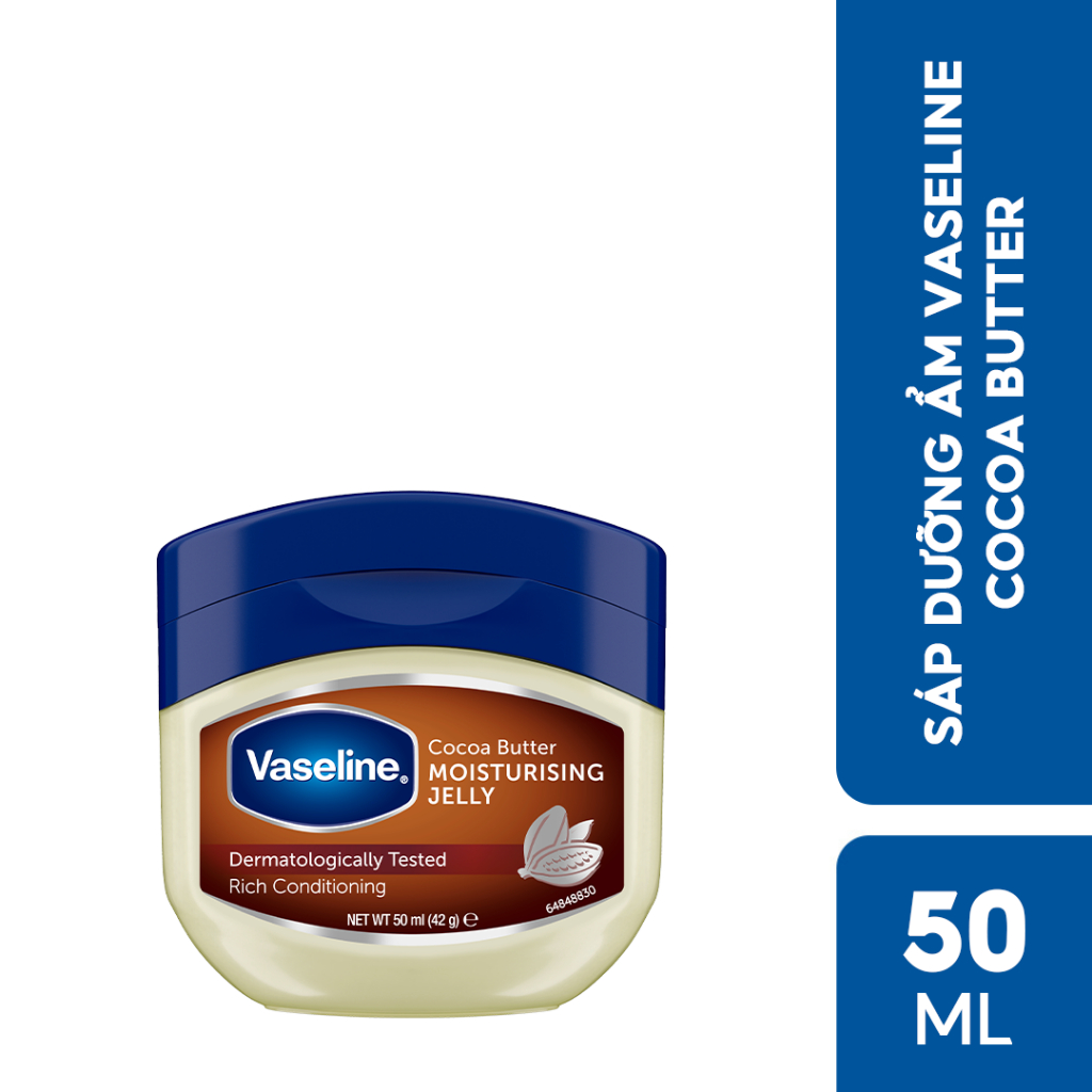 Sáp dưỡng ẩm Vaseline Protecting Jelly Bơ Cacao - Cocoa Butter (Tùy chọn dung tích)