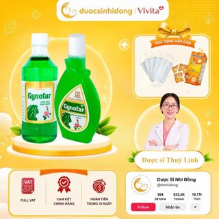 [CHÍNH HÃNG] Dung dịch vệ sinh phụ nữ / Nước rửa phụ khoa Gynofar (PHARMEDIC)