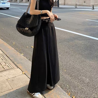 (Hỏa tốc) Chân váy chữ A dài xếp ly ulzzang màu Đen/ Xám kèm nịt Trendy y2k Lolalalo