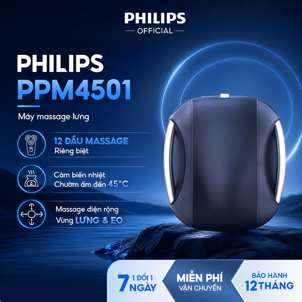 Máy Massage Lưng PHILIPS 4501-12 đầu massage riêng biệt,4 chế độ | BigBuy360 - bigbuy360.vn