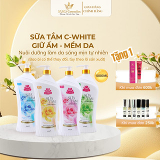 Sữa Tắm Nước Hoa C-White Giữ Ẩm Làm Mềm Da Lưu Hương Lâu Sạch Sâu Toàn Thân 1L