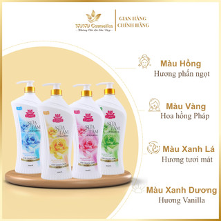 Sữa Tắm Nước Hoa C-White Giữ Ẩm Làm Mềm Da Lưu Hương Lâu Sạch Sâu Toàn Thân 1L