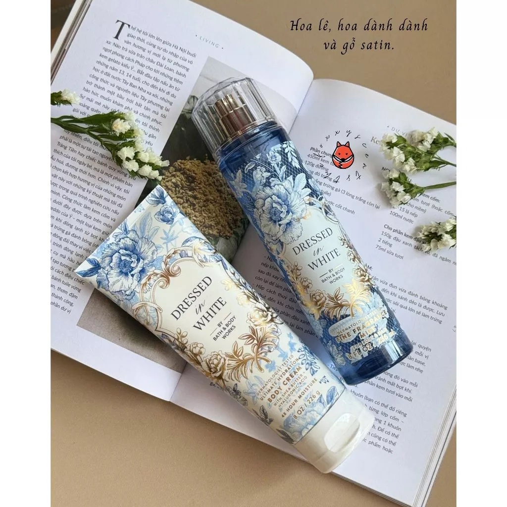 body mist Xịt thơm toàn thân Dressed in White 236ml Chính hãng USA
