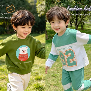 Áo Nỉ Và Bộ Cotton Bé Trai Thu Đông 80-130cm (10-25kg) 207B 1510A Set Đồ Trẻ Em Cao Cấp Siêu Xinh