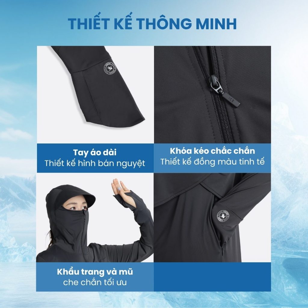 [NEW 2026_LÙI 1 SIZE] Áo chống nắng Nữ dáng dài TOKYOLIFE Sunstop Ice siêu mát lạnh thoáng khí mũ rộng vành 40005326
