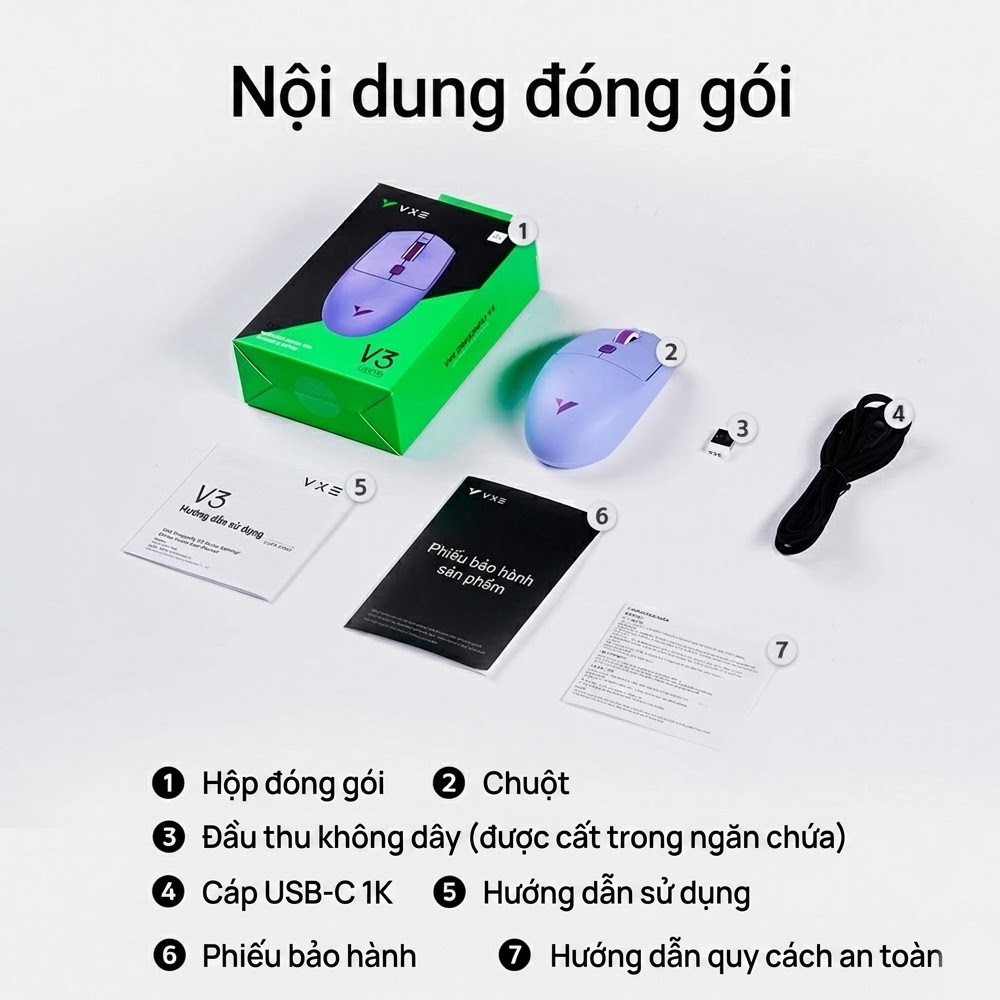 Chuột TEKKIN ATK VXE Dragonfly V3 & V3 Pro - Kết nối 3 Mode, PixArt 3395 SE, Bảo hành 12 tháng | BigBuy360 - bigbuy360.vn