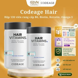 Viên uống hỗ trợ kích thích mọc tóc Codeage Hair Vitamin cải thiện nang tóc, dưỡng bóng 120 Viên