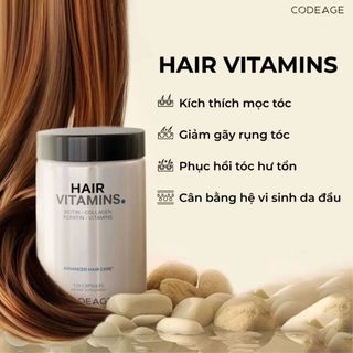 Viên uống hỗ trợ kích thích mọc tóc Codeage Hair Vitamin cải thiện nang tóc, dưỡng bóng 120 Viên