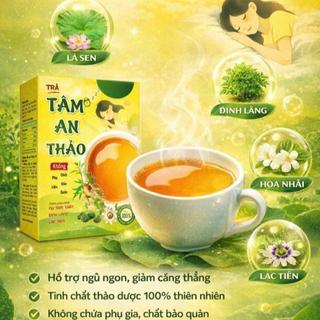 Trà Tâm An Thảo Mộc Tâm - Hỗ Trợ Thư Giãn, Thoải Mái Tinh Thần, Ngủ Sâu Giấc (hộp 30 túi lọc)