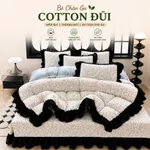 Bộ chăn ga cotton đũi hoa sắc màu vintage ga Trần bông ga, vỏ chăn kèm 2 vỏ gối  mềm mịn, bền đẹp đủ kích thước — ảnh 1
