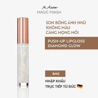 Son bóng ánh nhũ không màu căng mọng môi M.Asam MAGIC FINISH Push-Up Lipgloss Cool Diamond 4ml