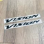 Tem logo chữ xe VISION MẪU ZIN chất liệu nhựa dẻo si bóng