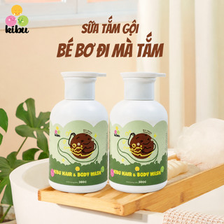 Combo 2 Sữa Tắm Gội Trẻ Em 2in1 Kibu BƠ - Bảo Vệ Tóc Mềm Mượt & Dịu Nhẹ Cho Da Nhạy Cảm - 300ml