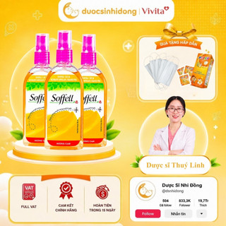 Xịt Chống Muỗi Soffell Hương Cam Chai 80ml