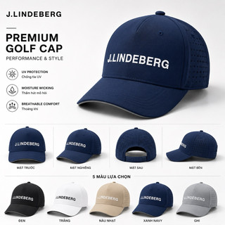 Mũ golf j.lindeberg vải golf co dãn thoáng mát thấm hút mồ hôi co dãn nhẹ