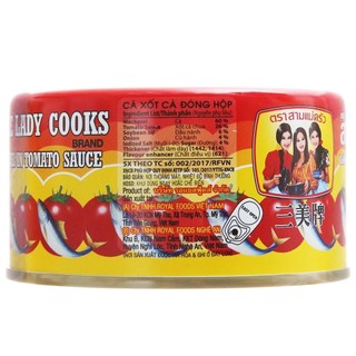 Lốc 4 Hộp Cá nục xốt cà 3 Cô Gái hộp 190g
