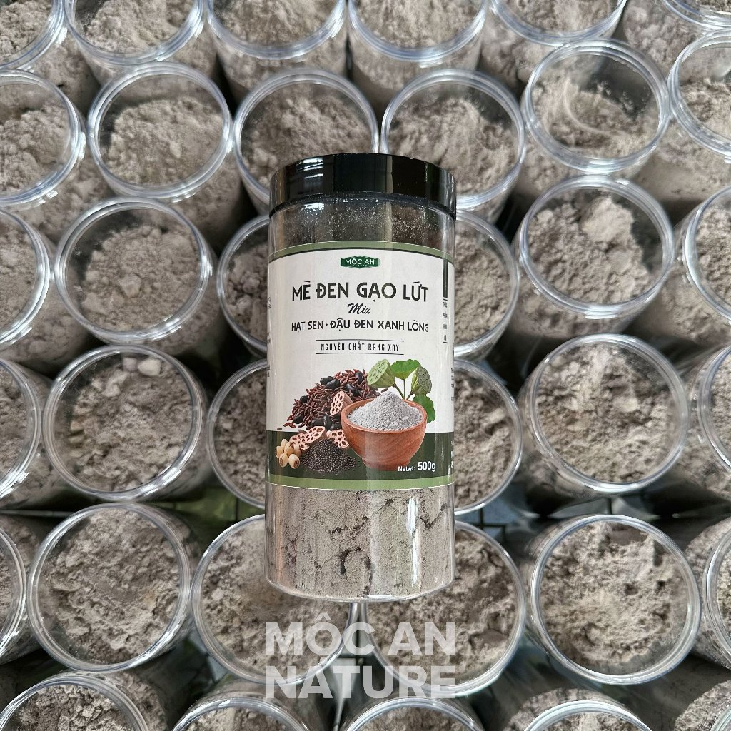 Bột Mè Đen Gạo Lứt Mix Hạt Sen & Đậu Đen Xanh Lòng 4 Vị Nguyên Chất Mộc An Không Chất Bảo Quản Bột Mịn Giàu Dinh Dưỡng