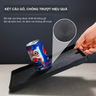 Khay nhựa PP đa Năng hình chữ nhật màu đen Màu trắng đồ trong phòng khách sạn phòng tắm bền đẹp nhiều size