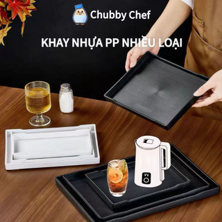Khay nhựa PP đa Năng hình chữ nhật màu đen Màu trắng đồ trong phòng khách sạn phòng tắm bền đẹp nhiều size