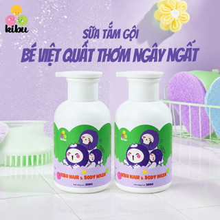 Combo 2 Sữa Tắm Gội Trẻ Em 2in1 Kibu VIỆT QUẤT - Bảo Vệ Tóc Mềm Mượt & Dịu Nhẹ Cho Da Nhạy Cảm - 30