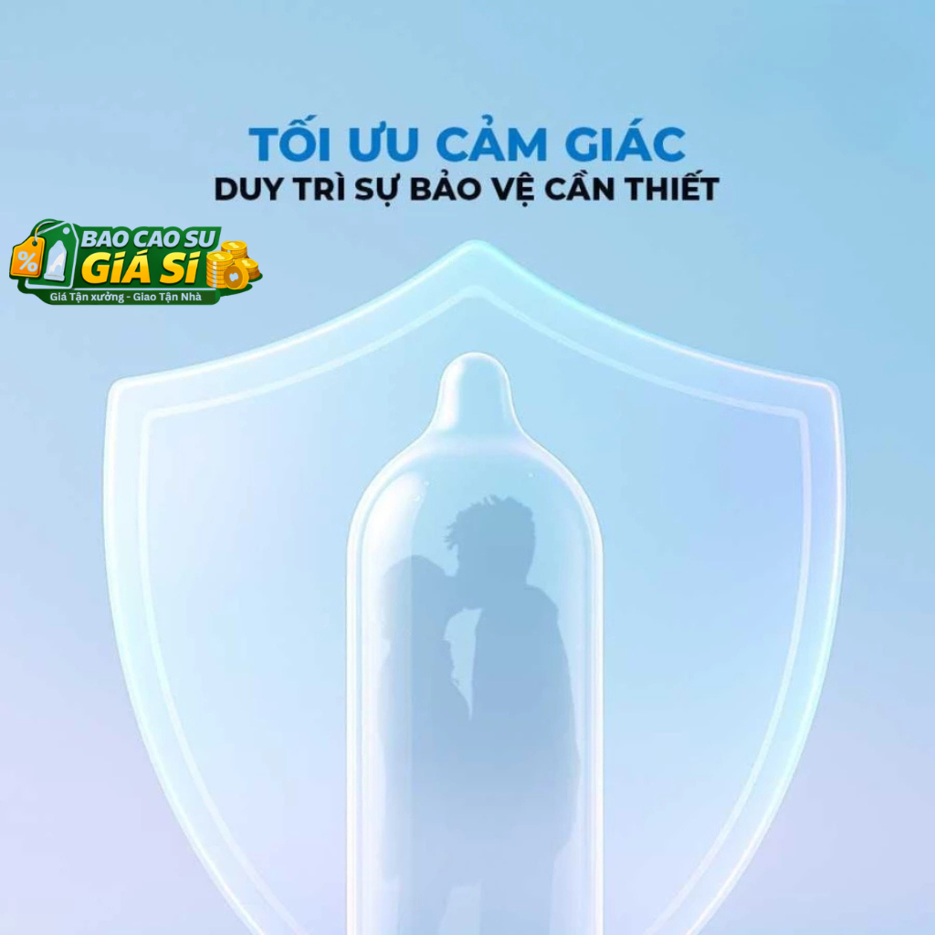 Bao Cao Su INVISIBLE ,Kéo Dài Thời Gian, Siêu Mỏng, Nhiều Gel - Hộp 12 chiếc