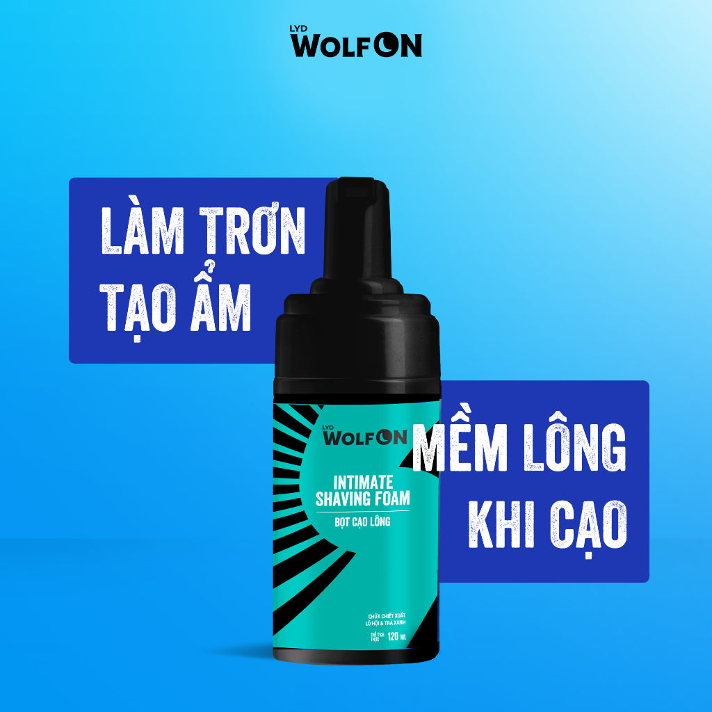 COMBO Bọt Cạo Lông + Kem Dưỡng Da LYD Wolf On, Set Cạo Lông, Chăm Sóc Cơ Thể, Dịu Nhẹ