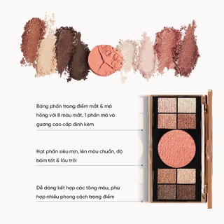 Bảng phấn trang điểm mắt và má hồng M.Asam MAGIC FINISH Elegant Vibes Palette 8 x 0,75g+3g